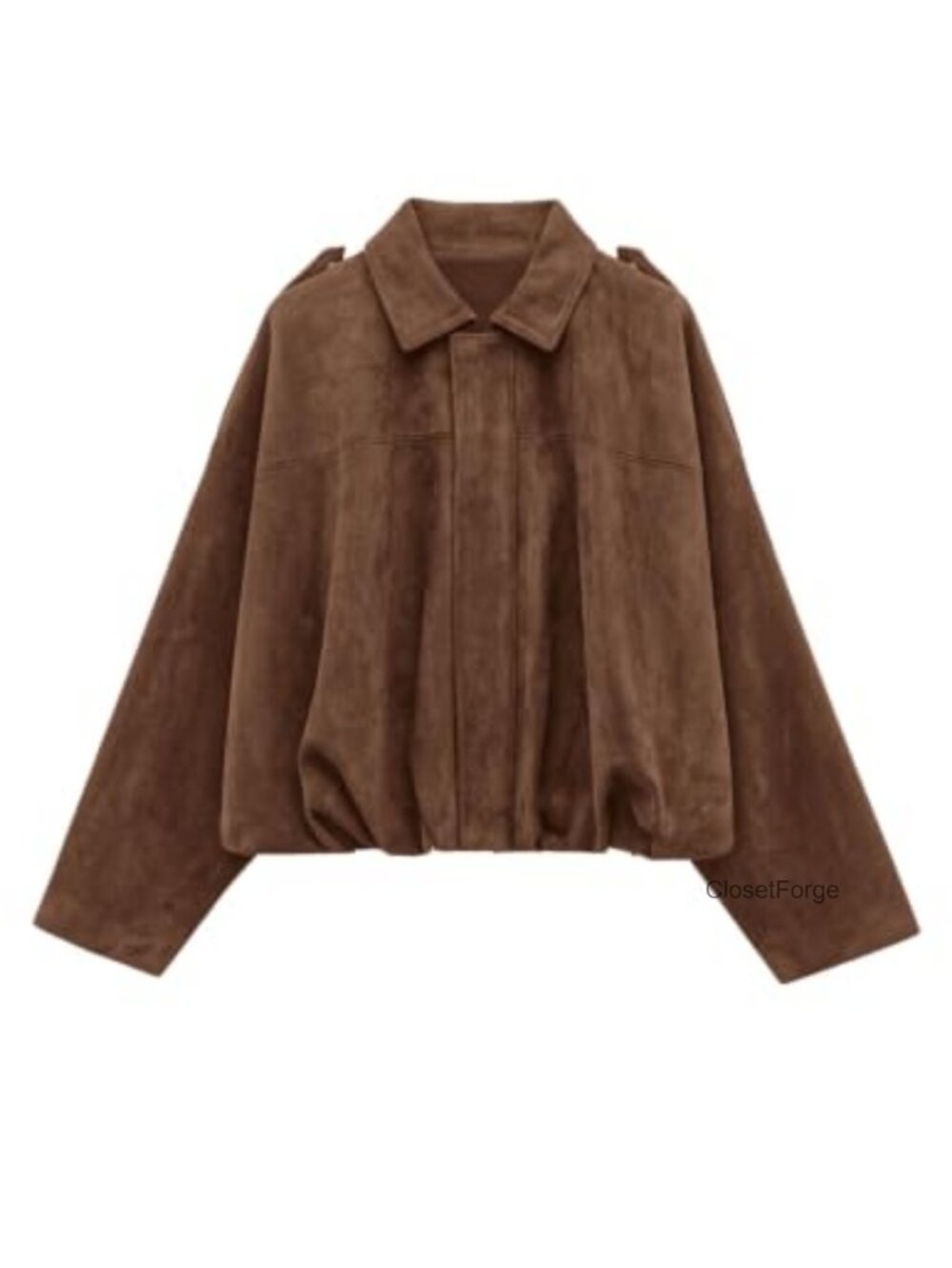 Faux Suede Cropped Bomber Jacket Women's Western Motorcycle Zip
